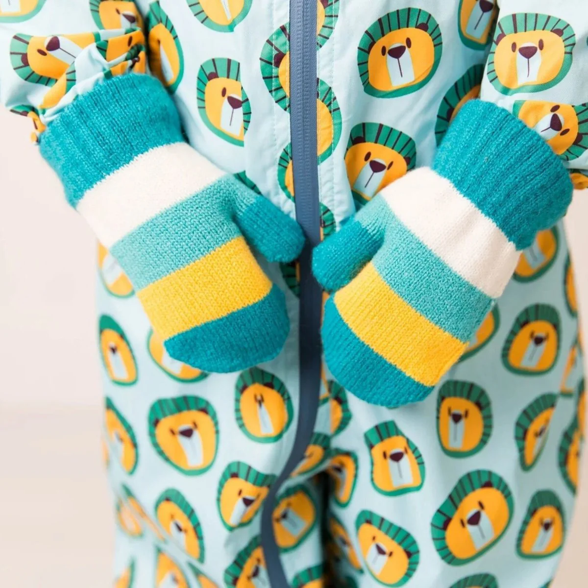 Blade & Rose Bright Striped Mittens 2-6 Years Blue/Red/Yellow - Image 2