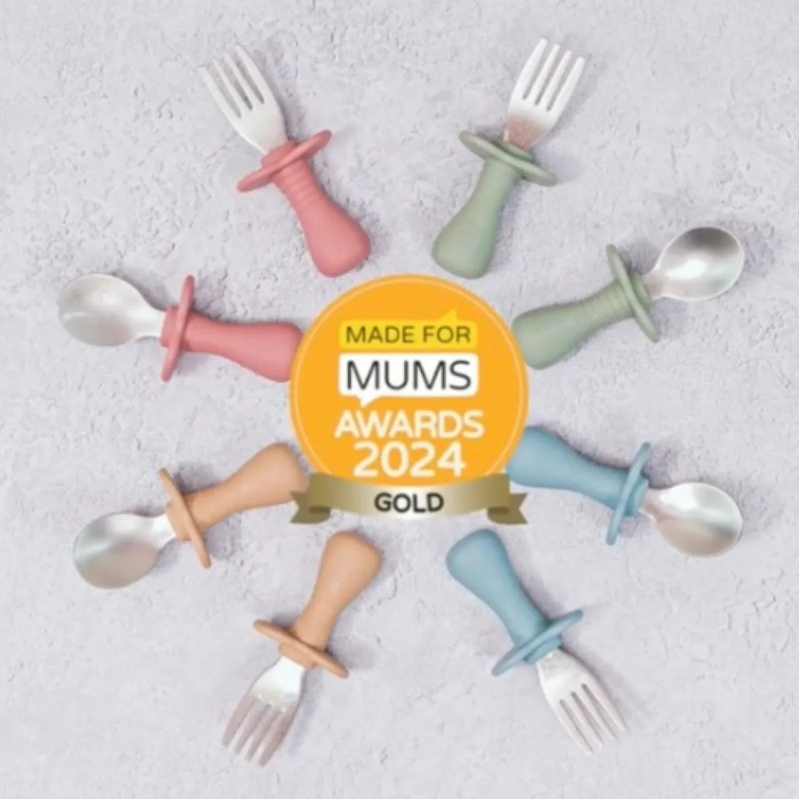 BLW Essentials Toddler Cutlery Set - Dusky Blue - Image 3