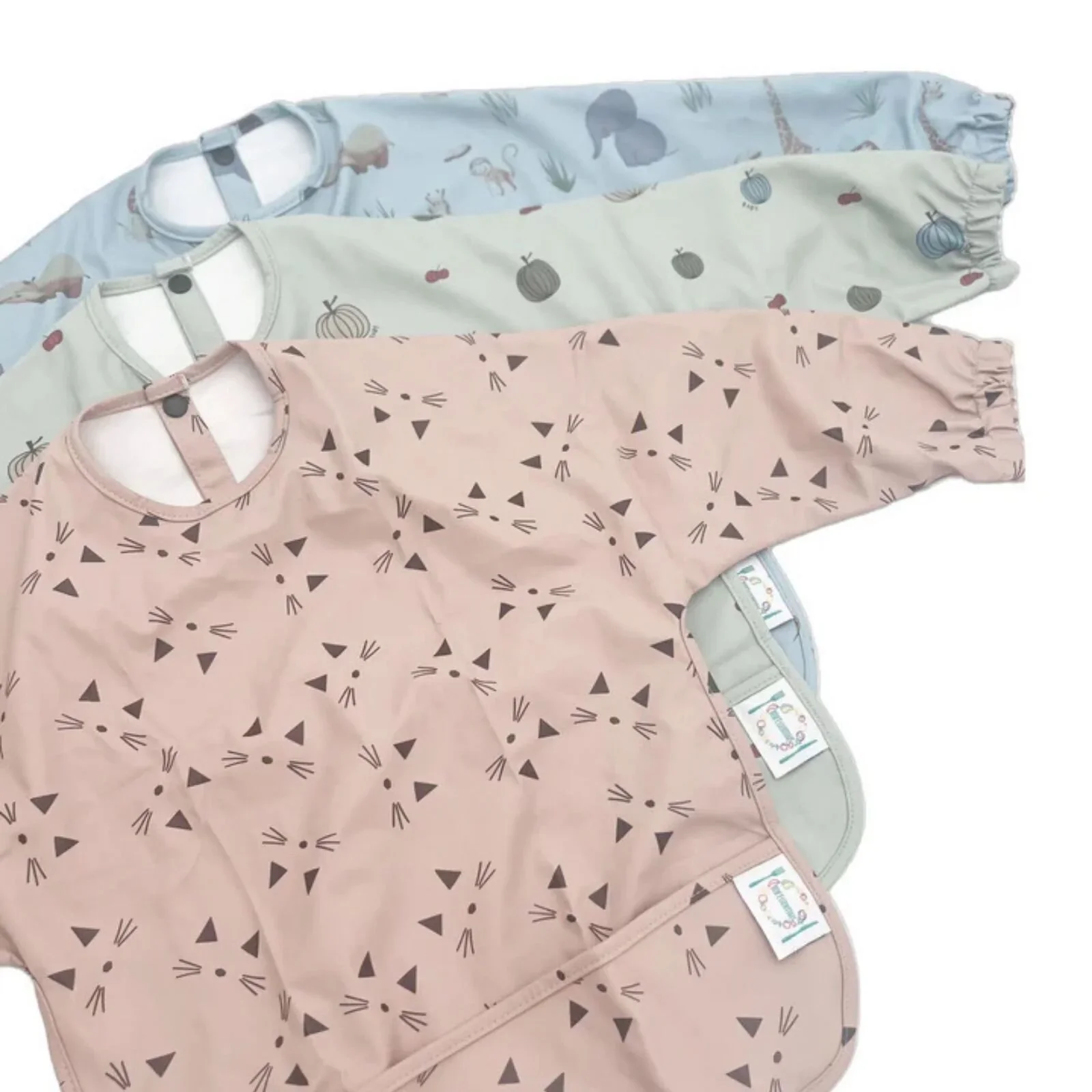 BLW Essentials Waterproof Long Sleeved Coverall Bib - Blue - Image 5