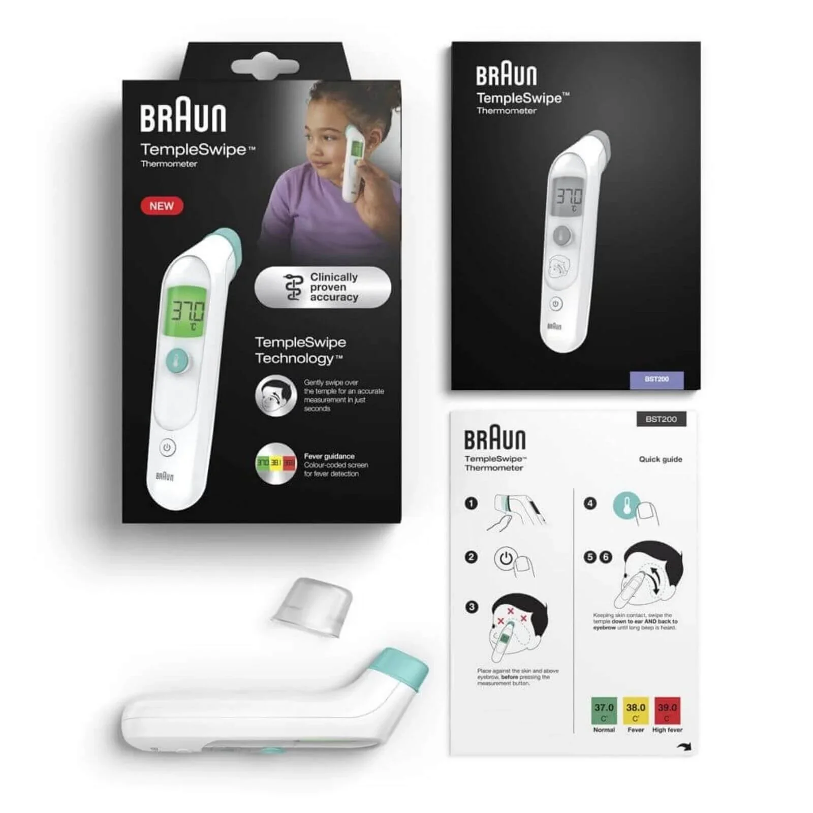 Braun BST200 TempleSwipe Forehead Thermometer - Image 5