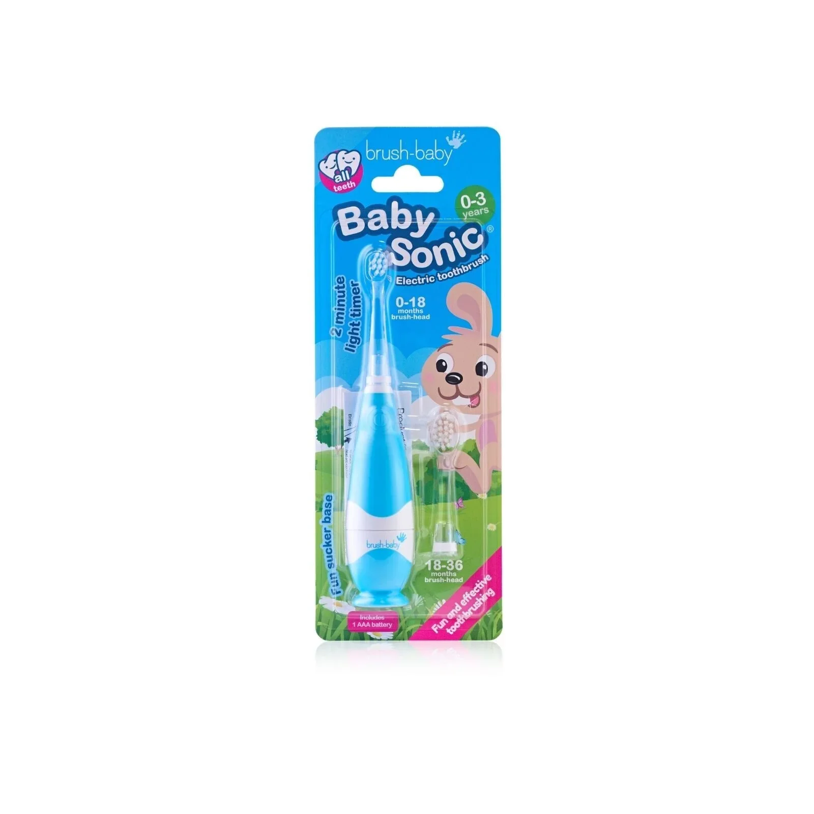 brush-baby BabySonic Electric Toothbrush 0-3 years - Blue - Image 3
