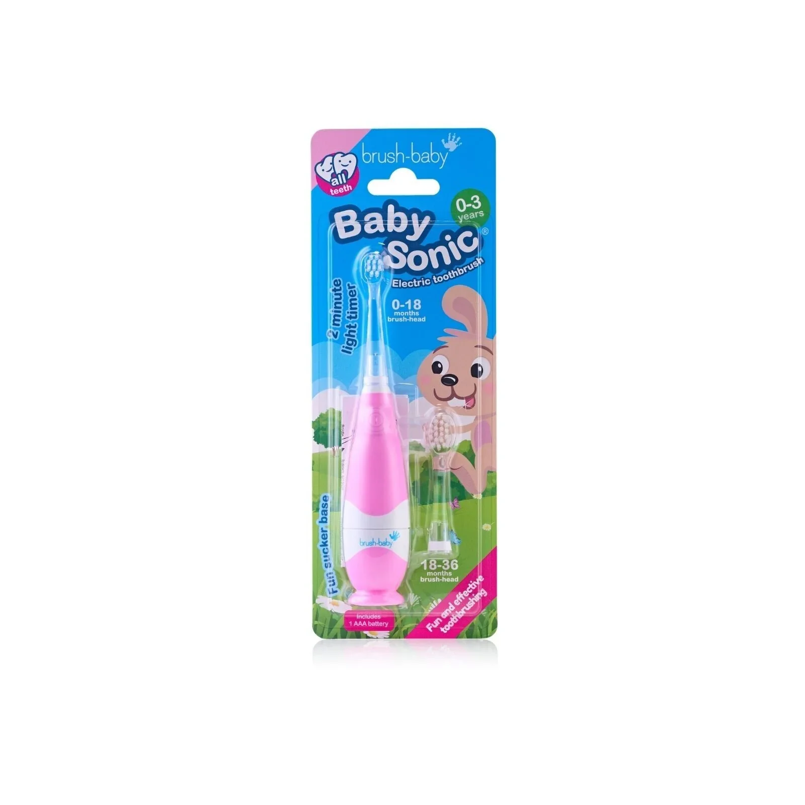 brush-baby BabySonic Electric Toothbrush 0-3 years - Pink - Image 2