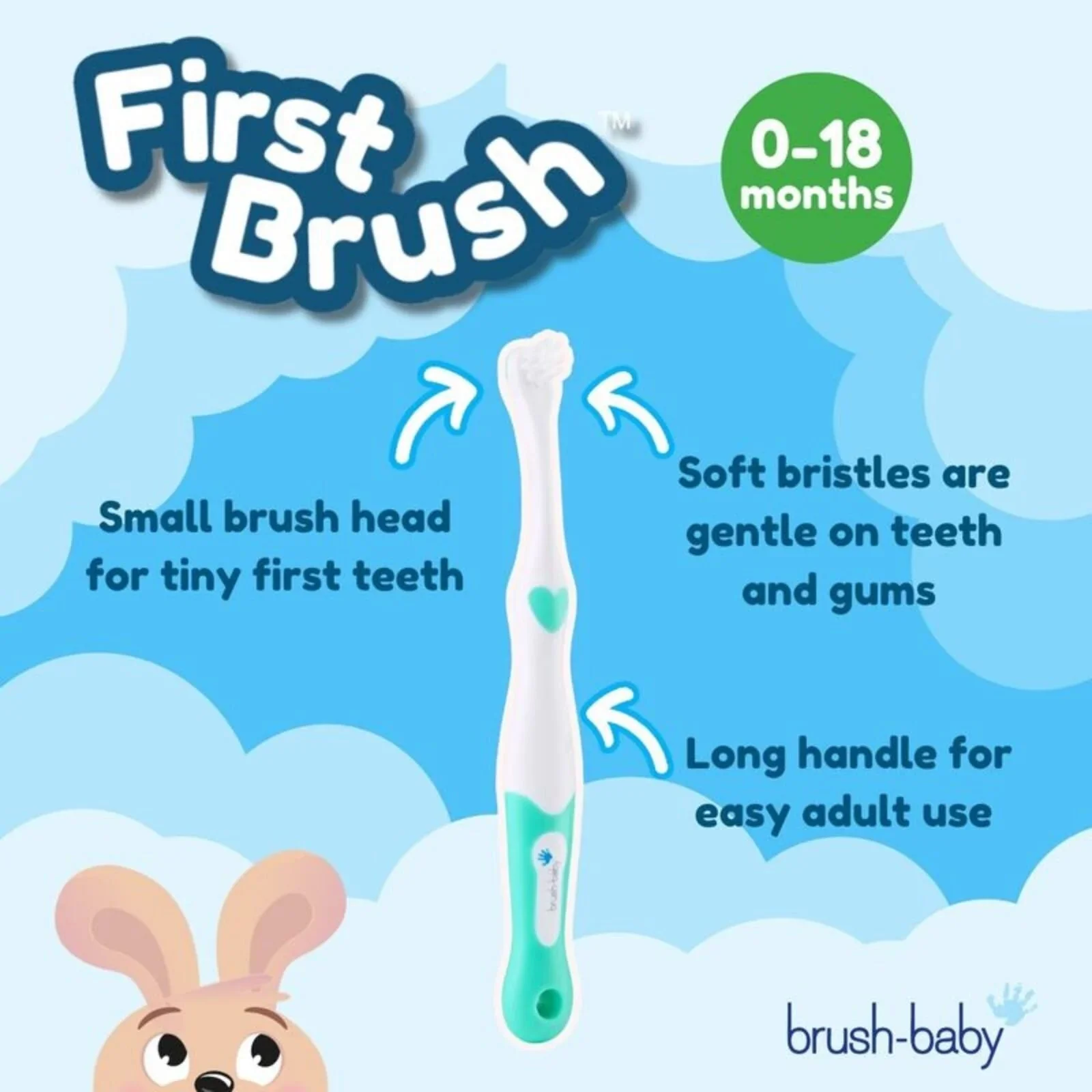 brush-baby First Brush Pack of 2 - Mixed Colours - Image 5