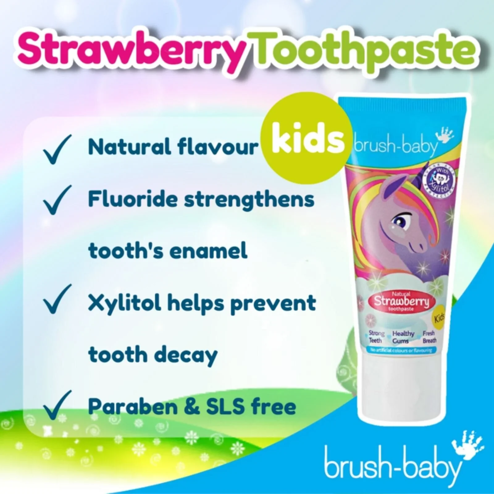 brush-baby Strawberry Toothpaste 3+ years 50ml - Image 3