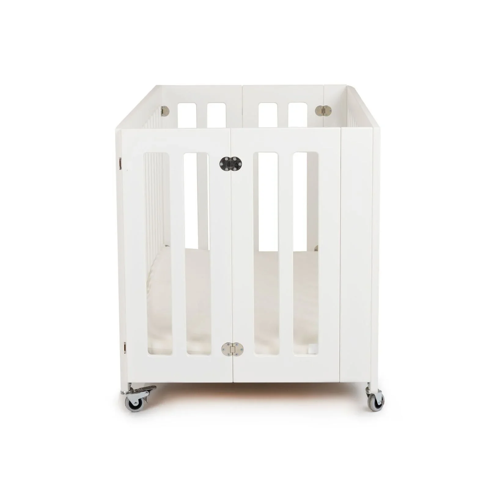 Caploonba Folding MDF Crib 60x120cm - White - Image 3