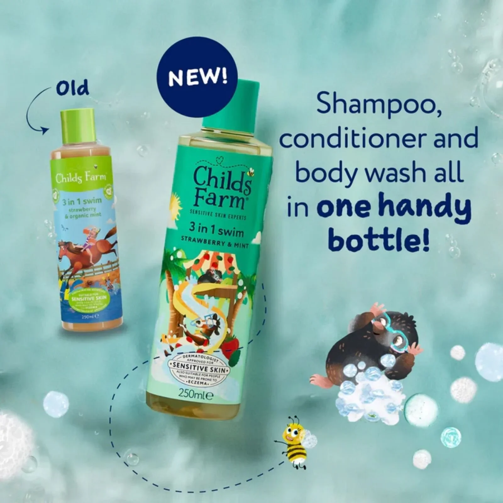 Childs Farm 3-in-1 Swim 250ml - Strawberry & Mint - Image 2