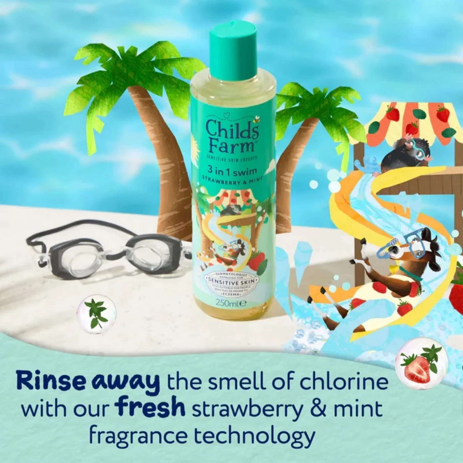 Childs Farm 3-in-1 Swim 250ml - Strawberry & Mint - Image 6