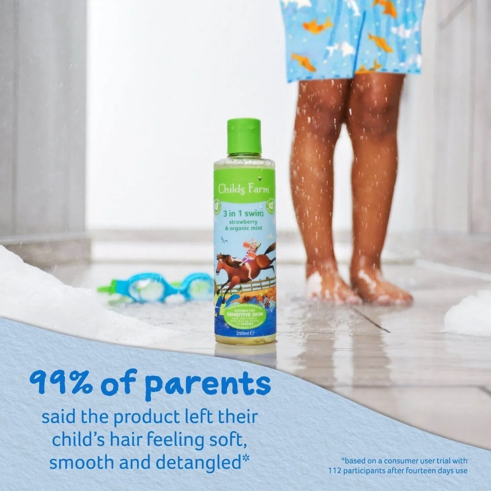 Childs Farm 3-in-1 Swim Strawberry & Organic Mint 250ml - Image 3