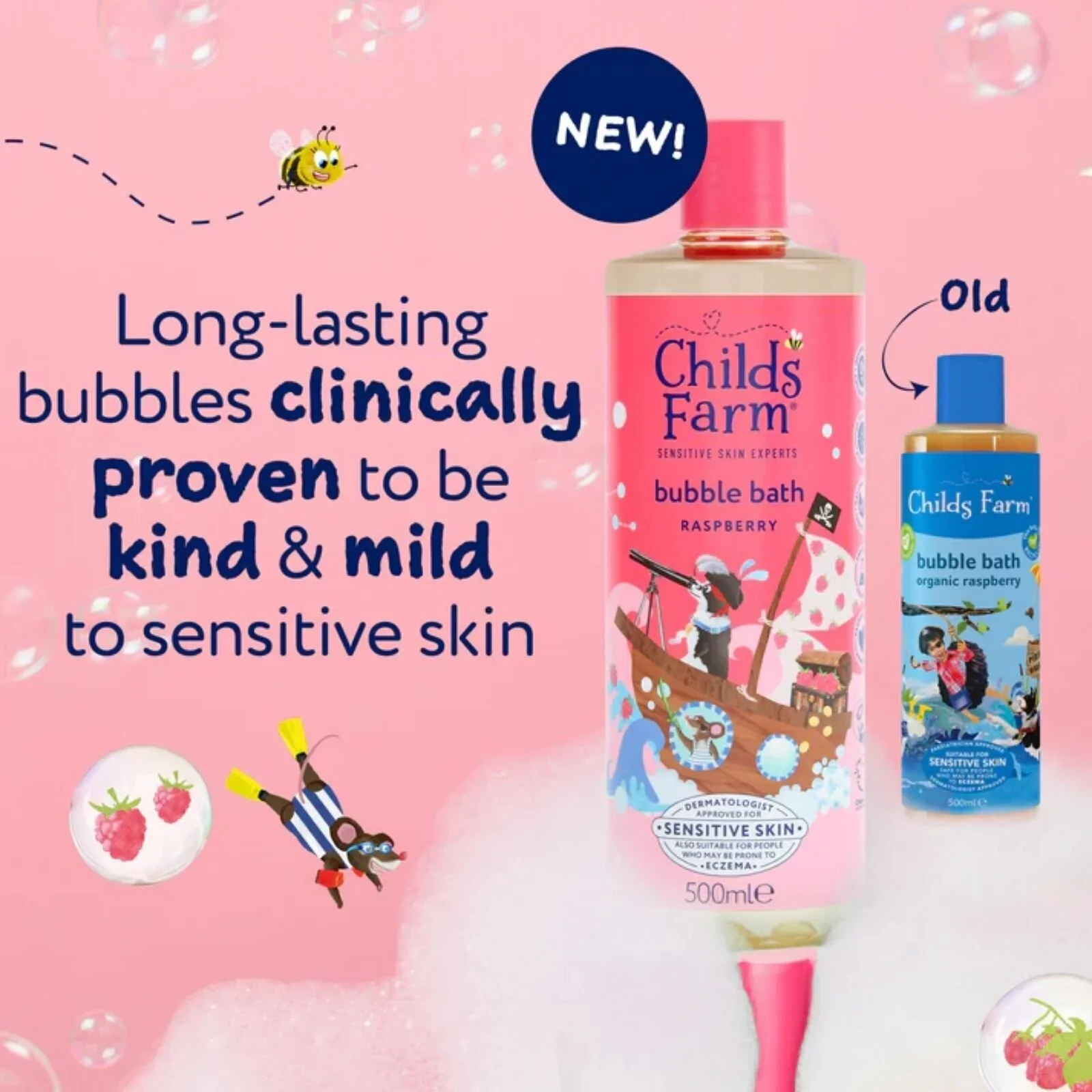 Childs Farm Bubble Bath 500ml - Raspberry - Image 2