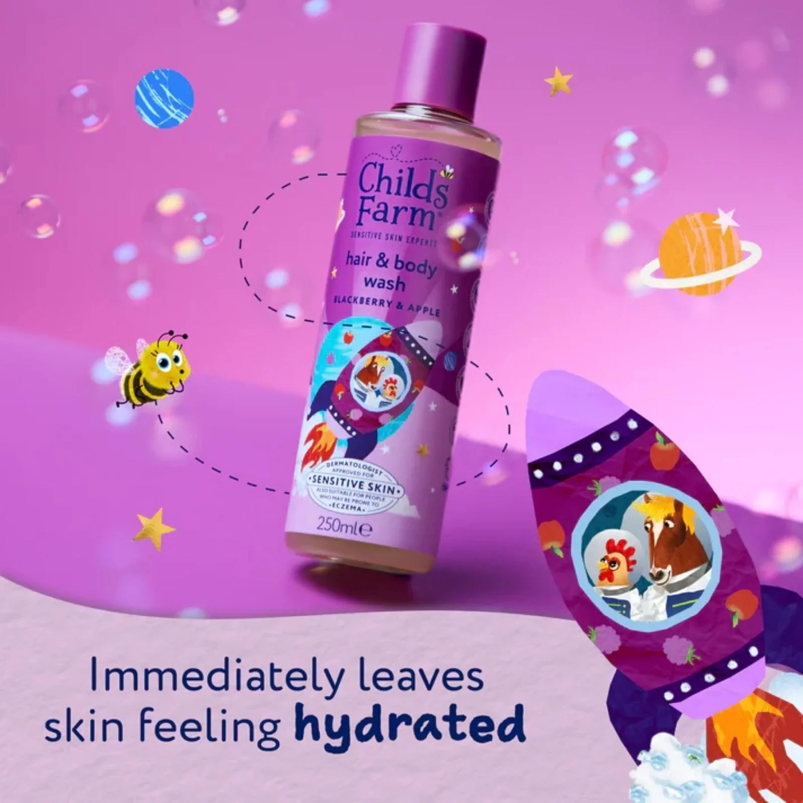 Childs Farm Hair & Body Wash 250ml - Blackberry & Apple - Image 5