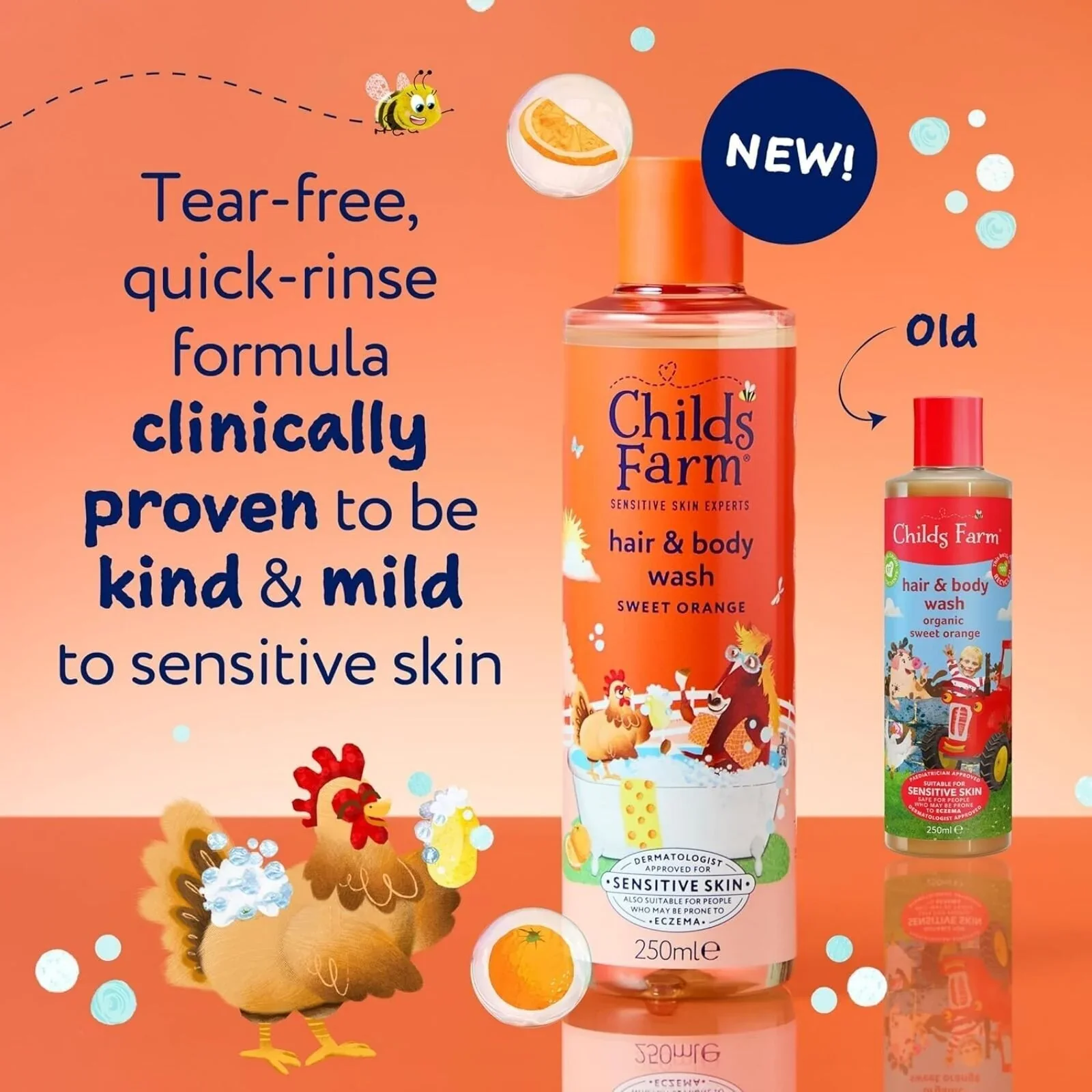 Childs Farm Hair & Body Wash 250ml - Sweet Orange - Image 2
