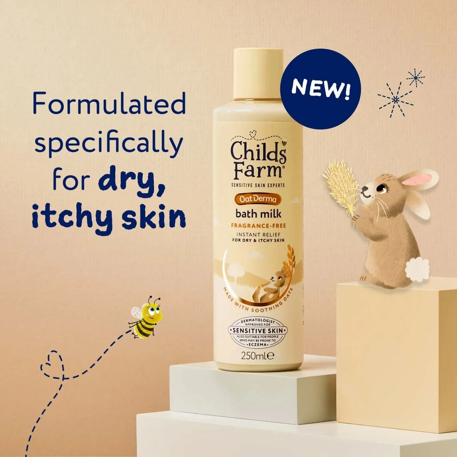 Childs Farm Oatderma Bath Milk 250ml - Image 2