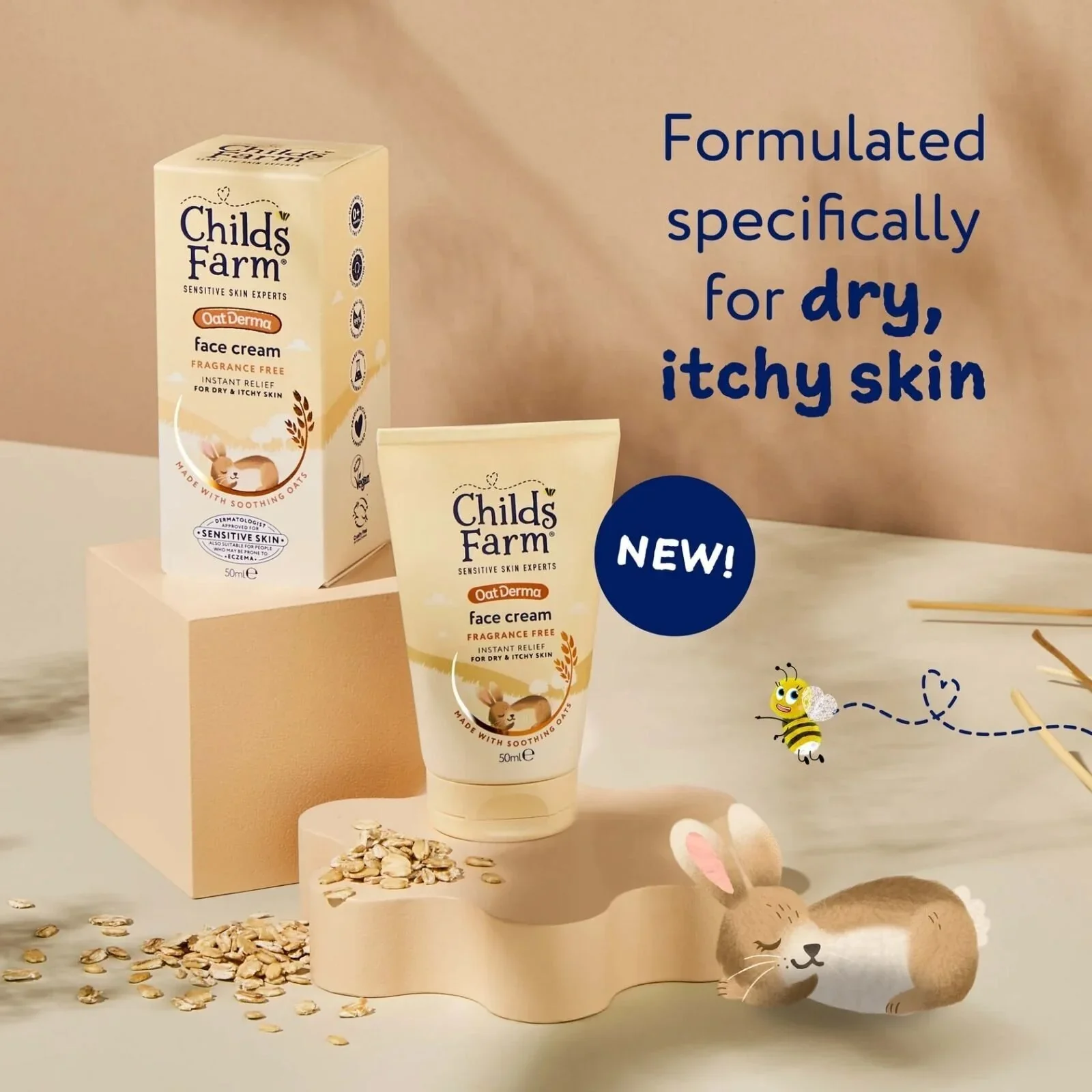 Childs Farm Oatderma Face Cream 50ml - Image 2