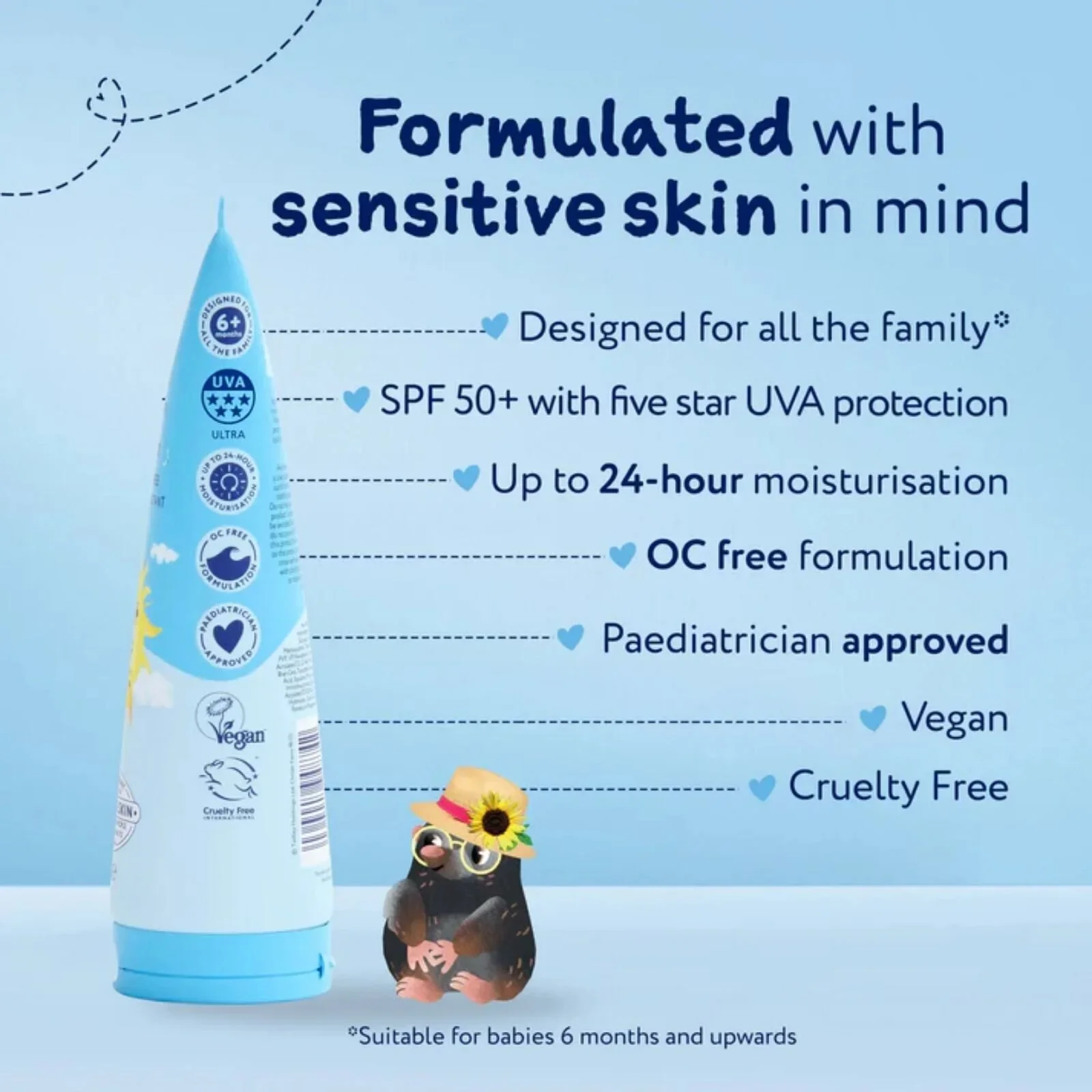 Childs Farm SPF 50+ Sun Cream Fragrance Free Sunscreen for Kids & Sensitive Skin 100ml - Image 3