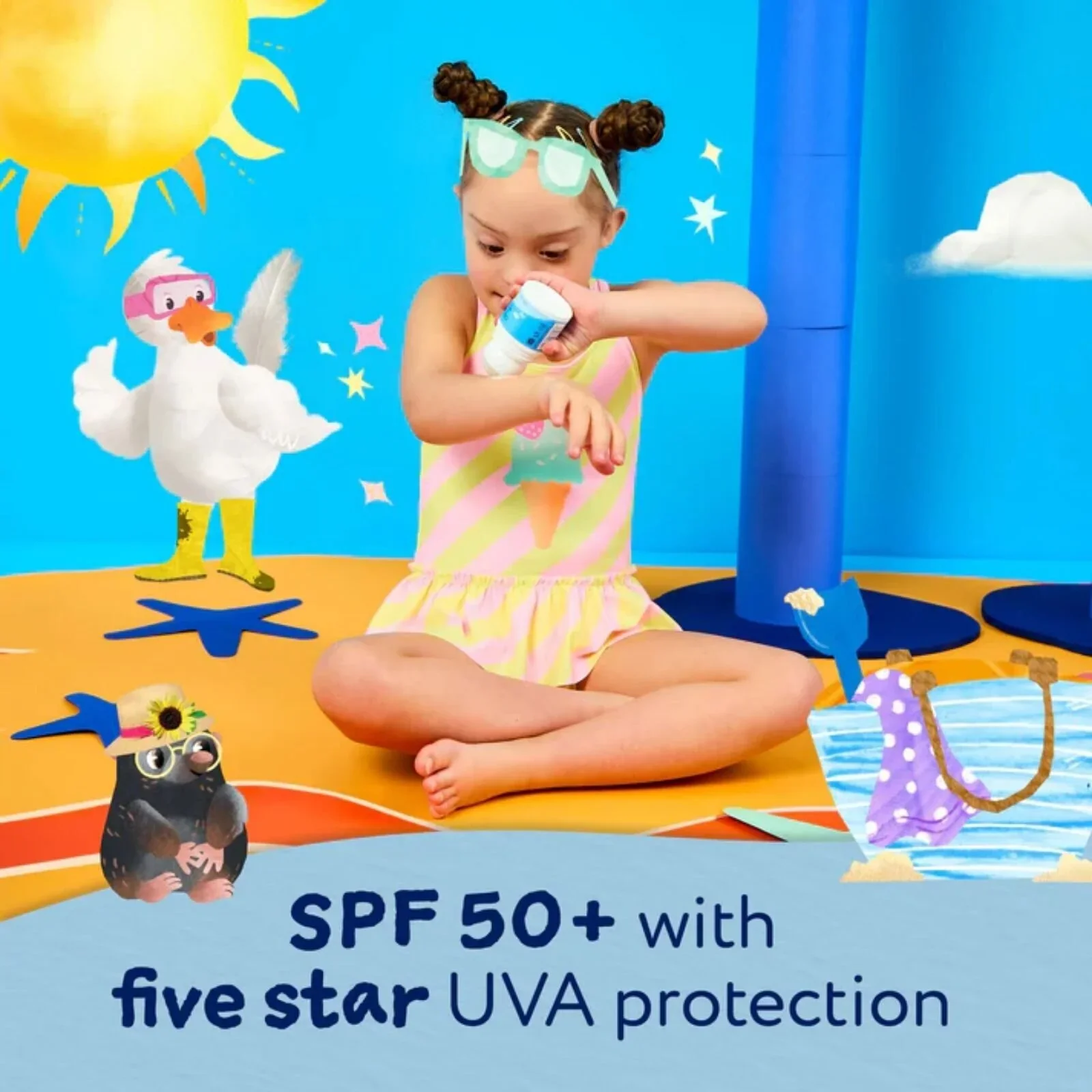 Childs Farm SPF50+ Roll On Fragrance Free Sun Lotion 50ml - Image 3