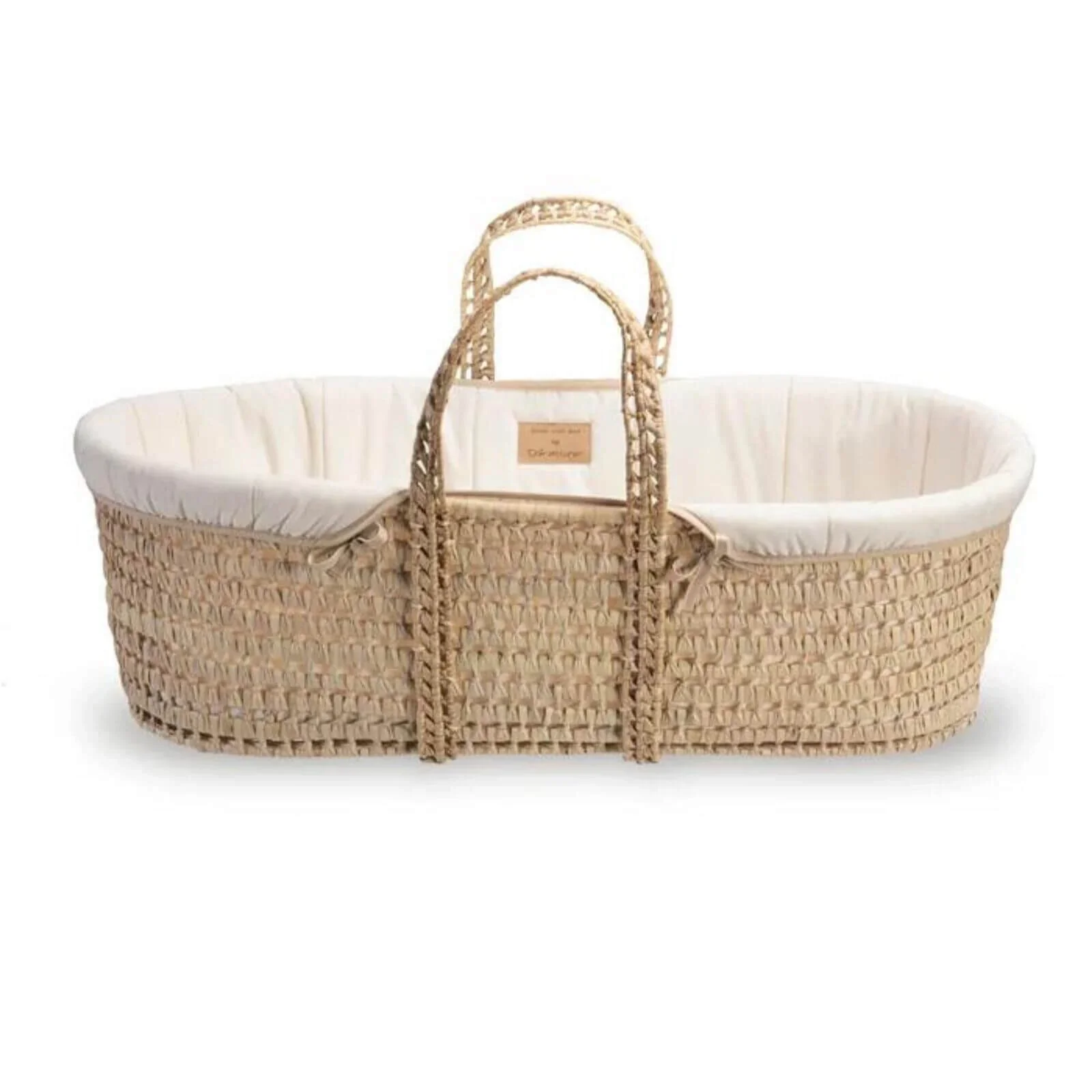 Clair de Lune Cream Organic Palm Moses Basket - Cream - Image 3