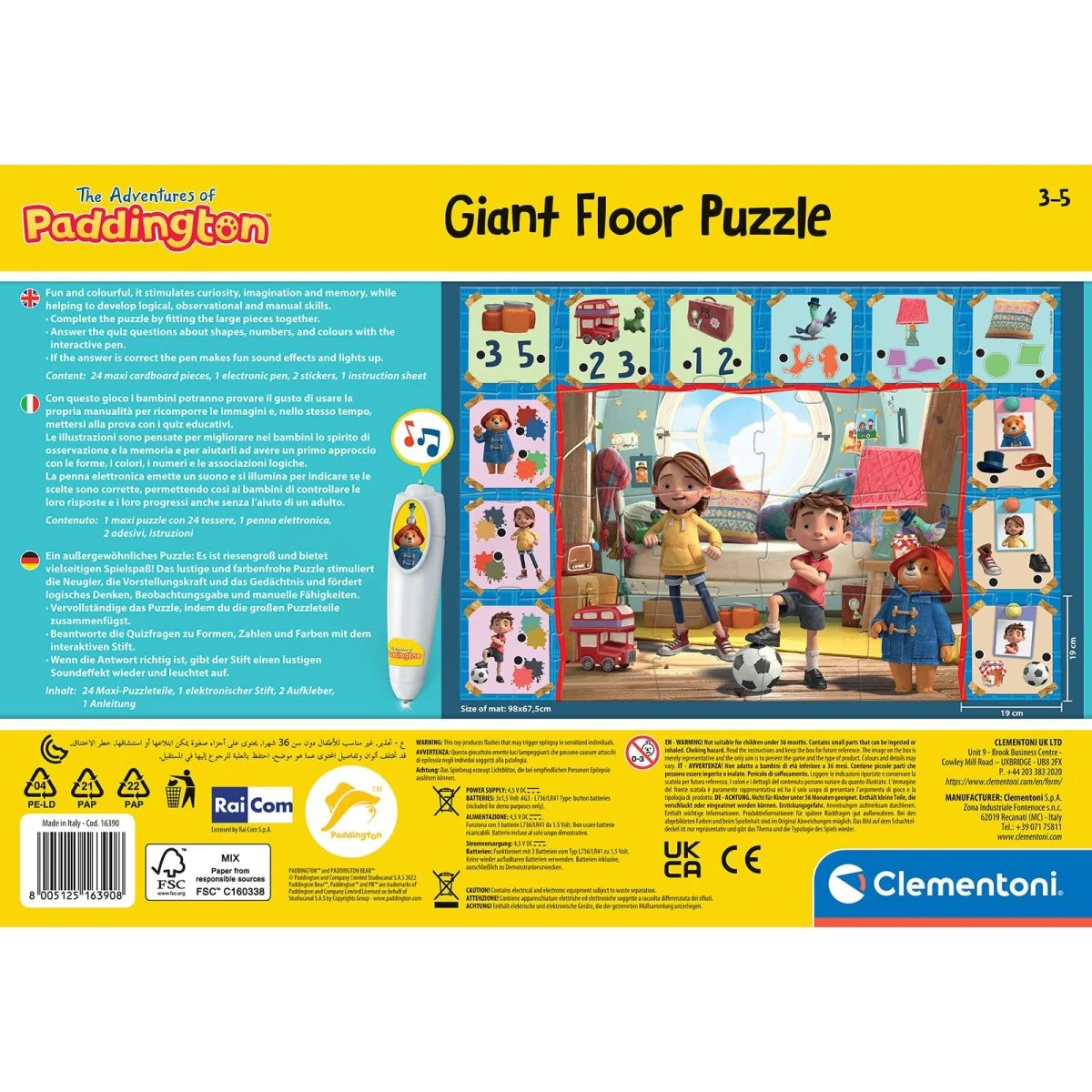 Clementoni 16390 Paddington Giant Floor Puzzle - Image 4