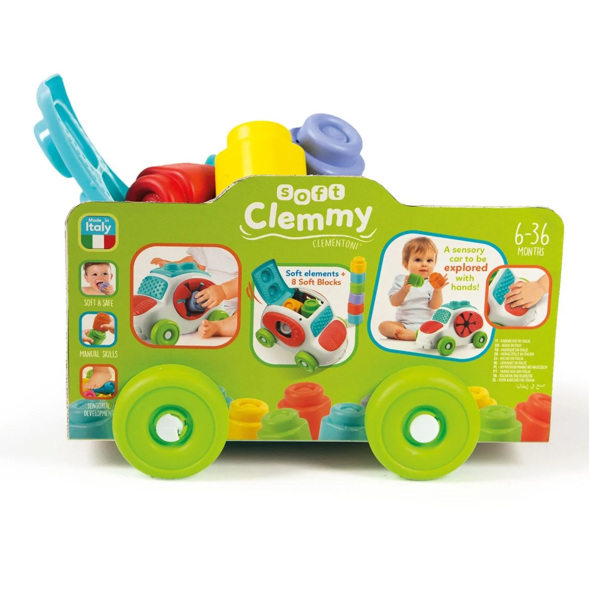 Clementoni Soft Clemmy - Soft Block Sensory Car - Image 7