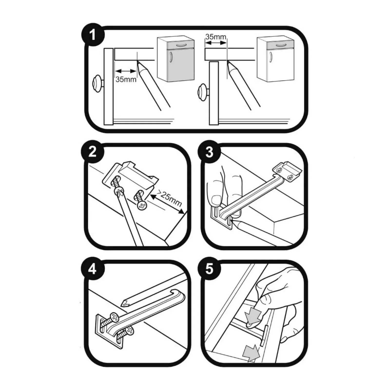 Clippasafe Cupboard Locks Pack of 6 - Image 5