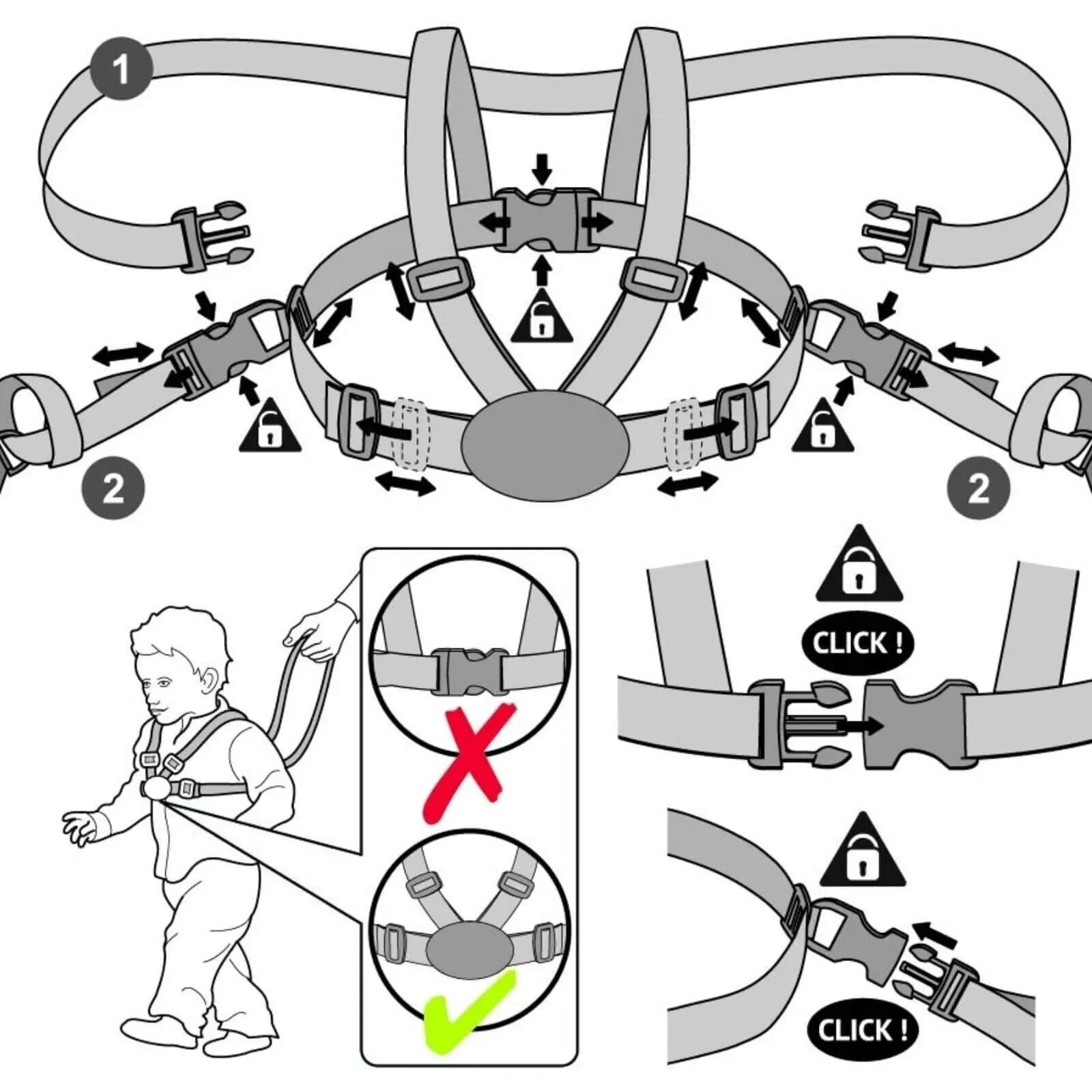 Clippasafe Designer Webbing Baby Harness - Dinosaur - Image 4