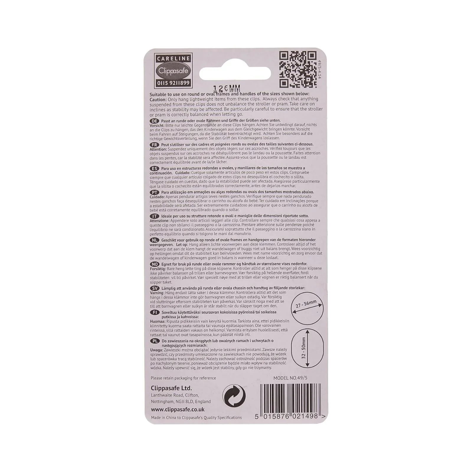 Clippasafe Large Pram & Stroller Bag Clips 2 pcs - Image 5
