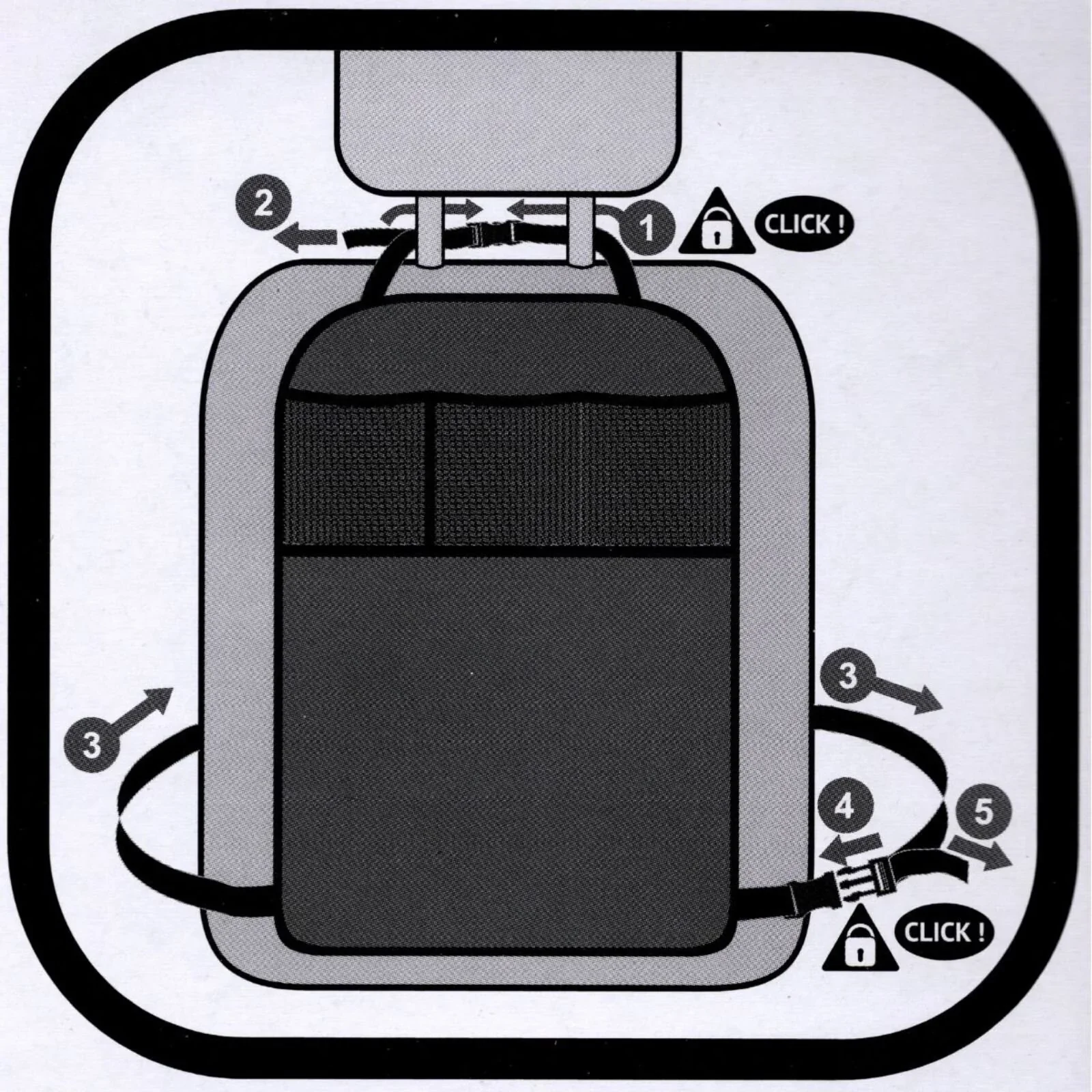 Clippasafe Organiser for Car Seat Back - Image 3
