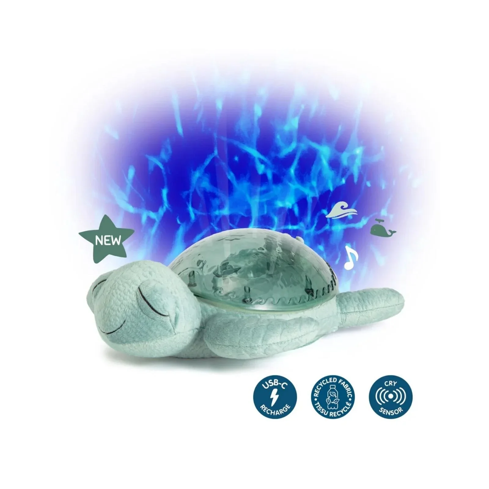 Cloud.b Tranquil Turtle White Noise & Night Light - Green - Image 3