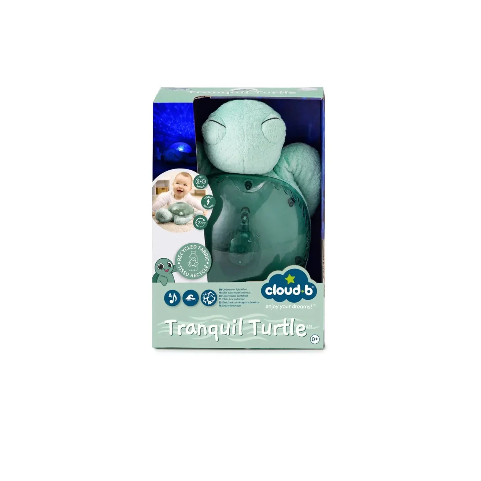 Cloud.b Tranquil Turtle White Noise & Night Light - Green - Image 7