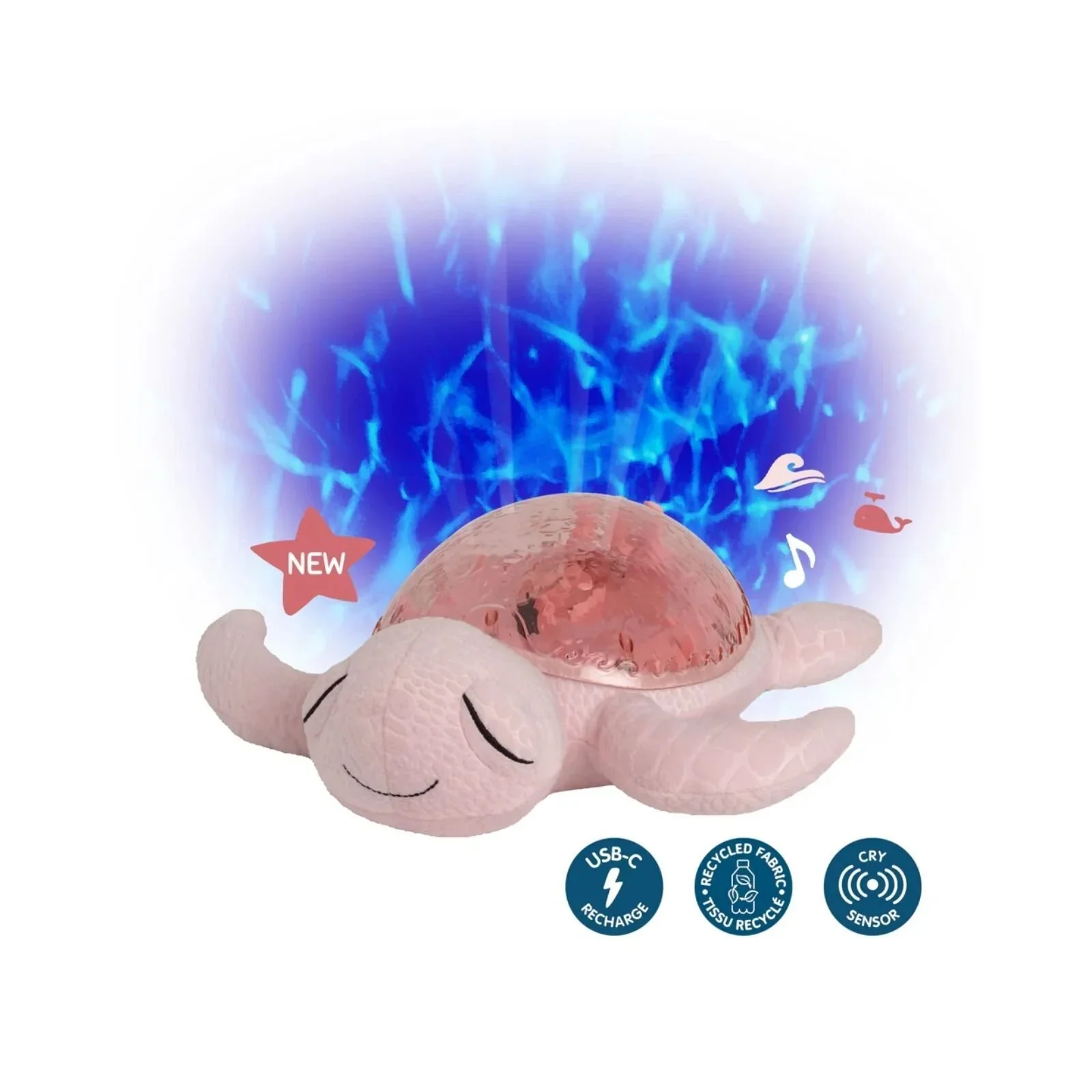 Cloud.b Tranquil Turtle White Noise & Night Light - Pink - Image 3