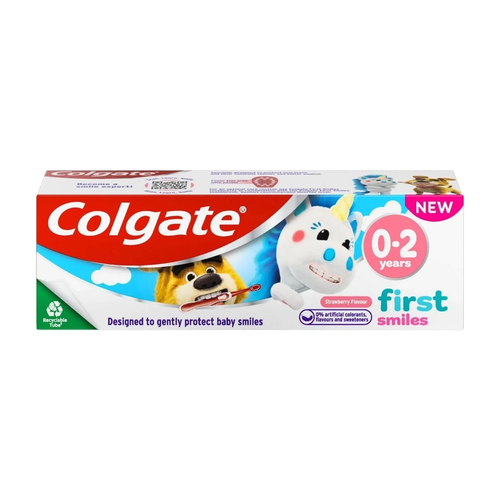 Colgate Kids Strawberry Flavour Baby Toothpaste 0-2 years 50ml - Image 2