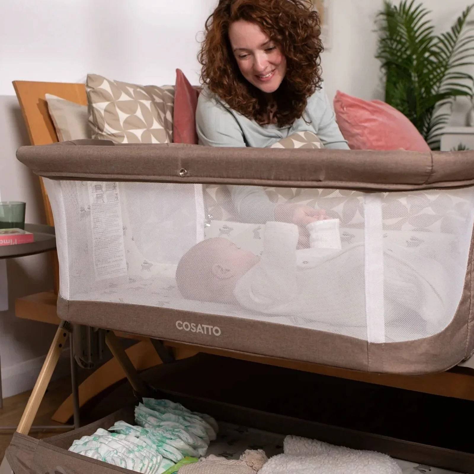Cosatto Close to Me Folding Bedside Crib - Lollop - Image 9