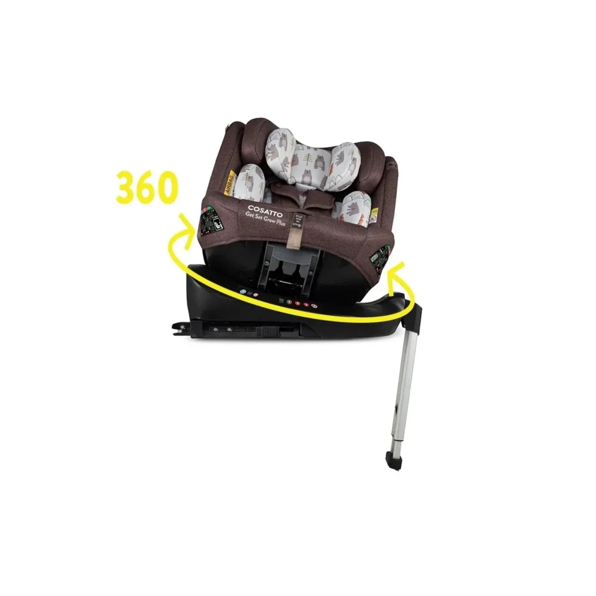 Cosatto Get Set Grow Plus i-Size Group 0+/1/2/3 360 Car Seat - Bear Hug - Image 9