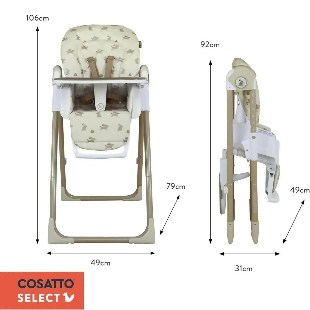 Cosatto Pip 0+ Highchair - Beep Beep - Image 9