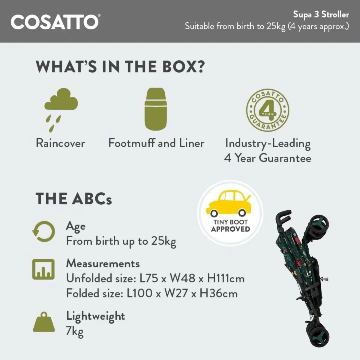 Cosatto Supa 3 Stroller - Old MacDonald - Image 10