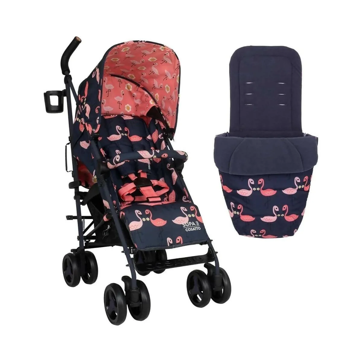 Cosatto Supa 3 Stroller - Pretty Flamingo - Image 2