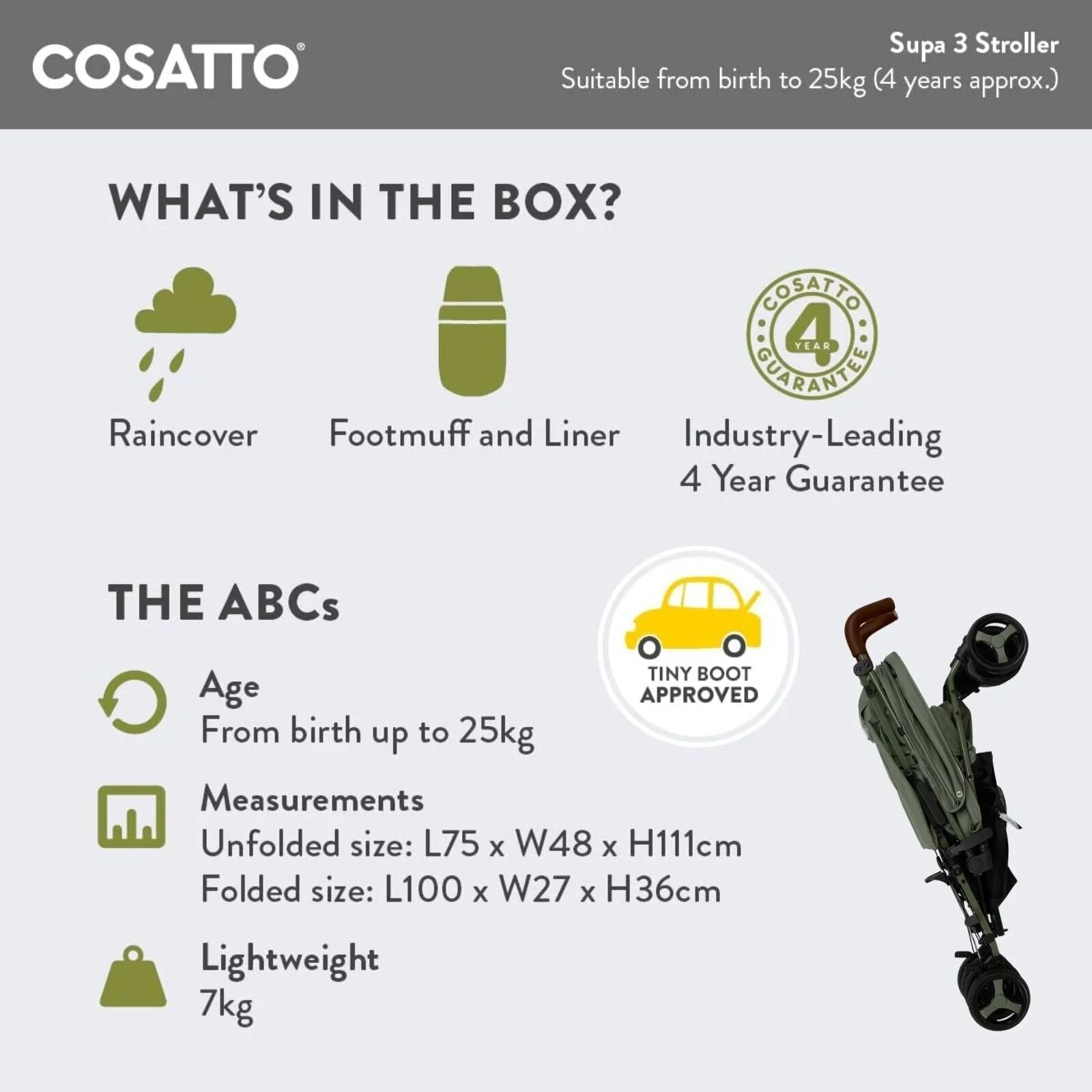 Cosatto Supa 3 Stroller - Hoglet - Image 8