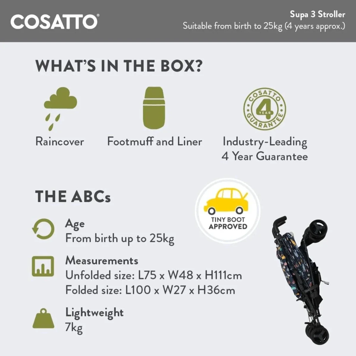 Cosatto Supa 3 Stroller - Beep Beep - Image 9