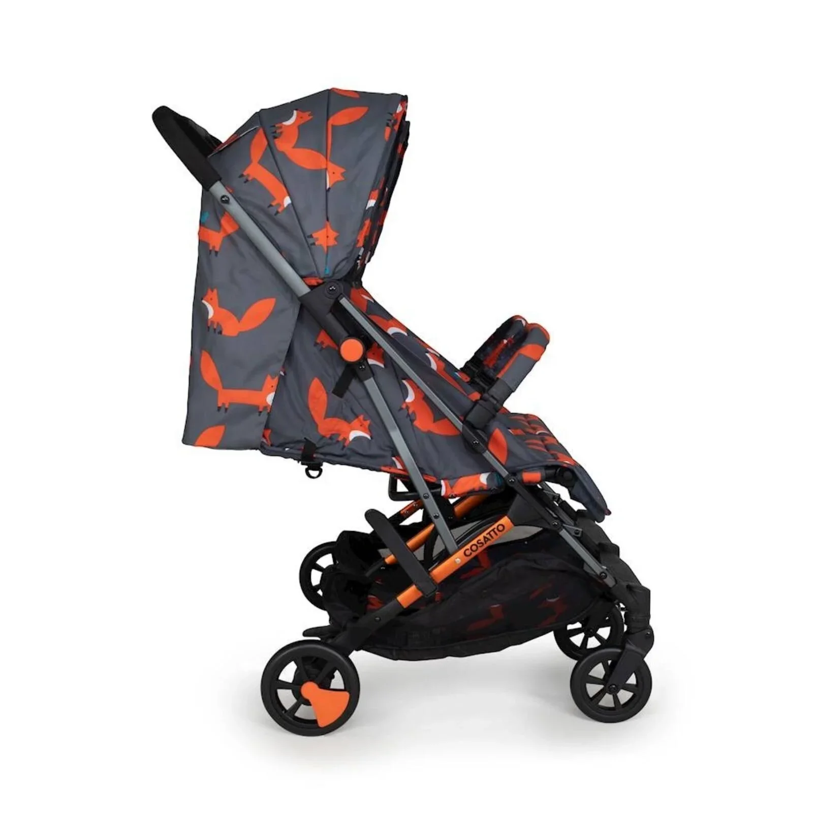 Cosatto Woosh Double Stroller - Charcoal Mister Fox - Image 3
