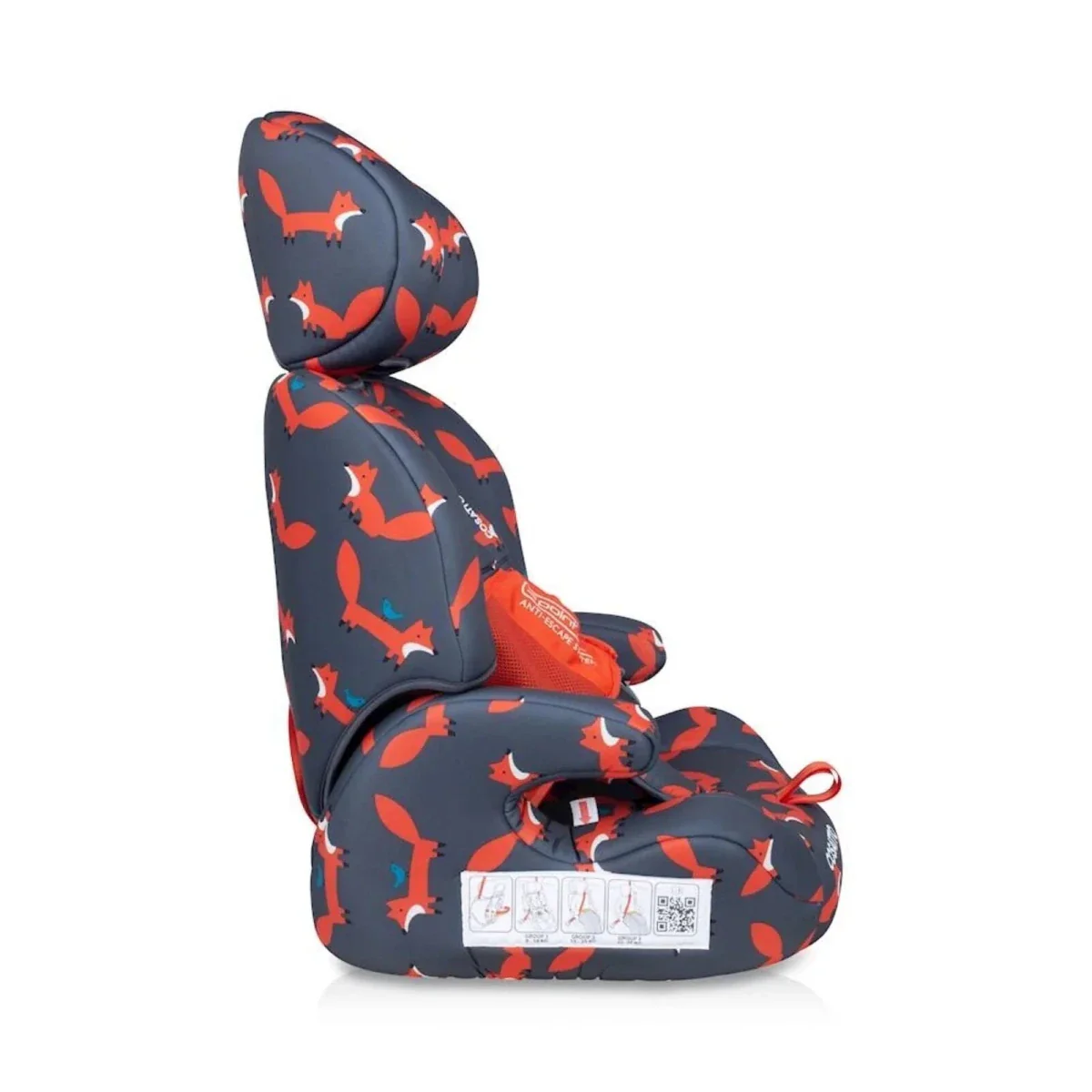Cosatto Zoomi Group 1/2/3 Car Seat - Charcoal Mister Fox - Image 4
