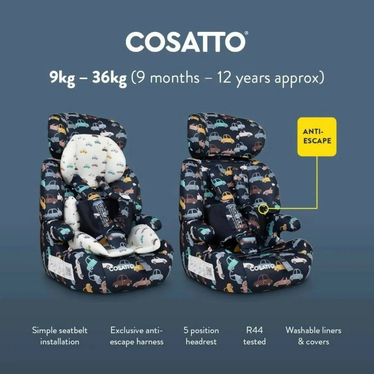 Cosatto Zoomi Group 1/2/3 Car Seat - Beep Beep - Image 5