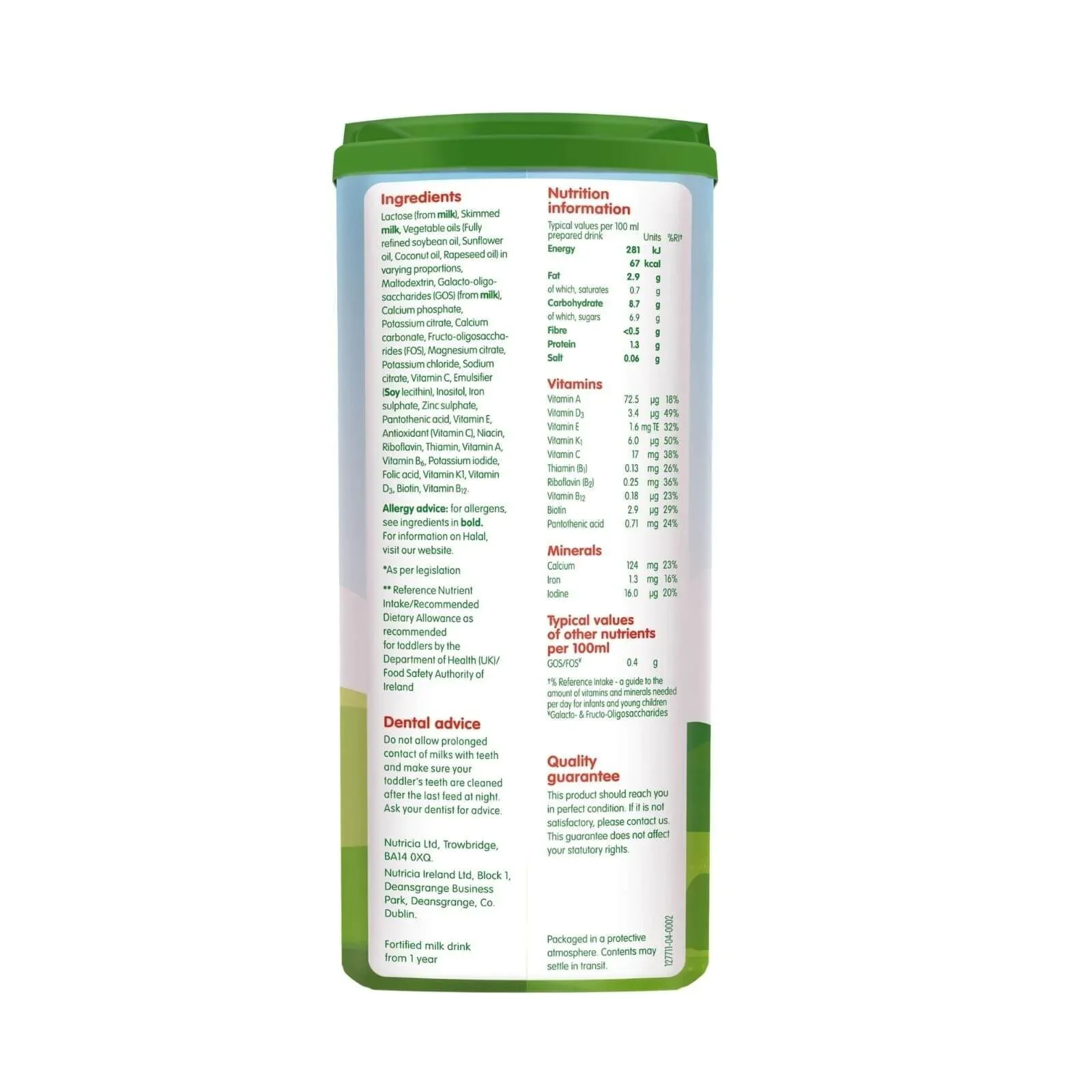 Cow & Gate 3 Growing Up Milk Formula 1+ year 800g - Image 4