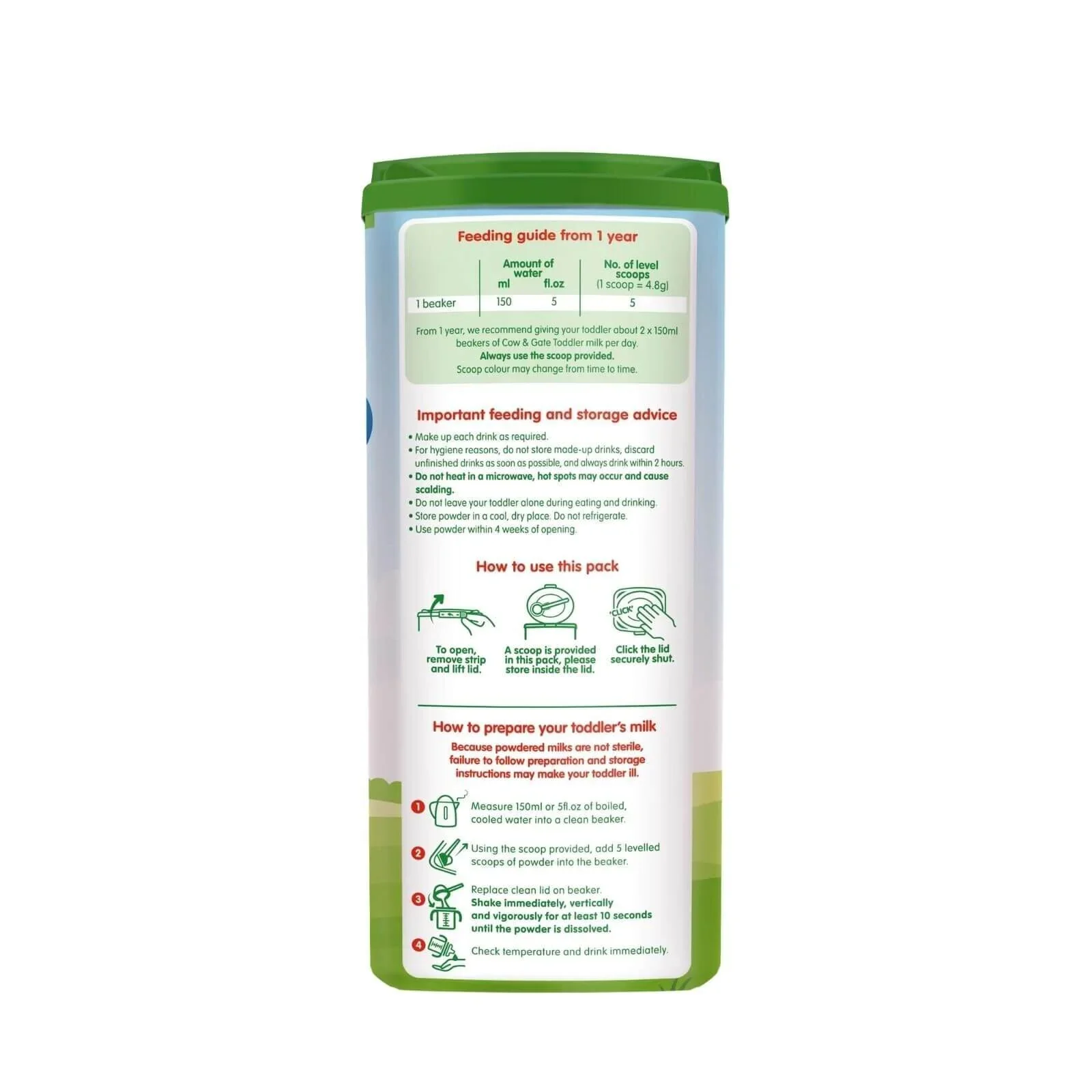 Cow & Gate 4 Toddler Milk Formula 2+ years 800g - Image 4