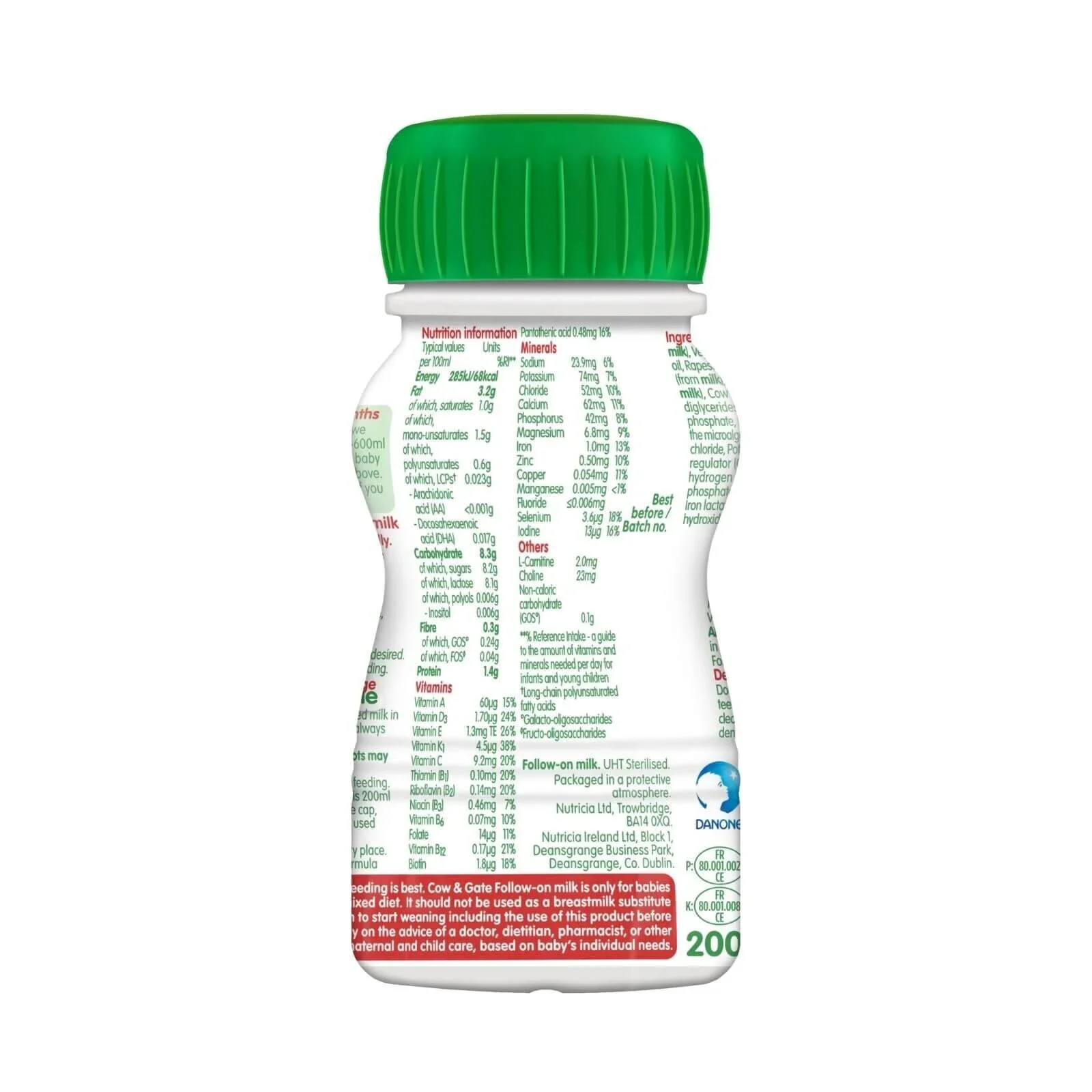Cow & Gate 2 Follow On Ready to Drink Liquid Milk 6+ months 200ml - Image 4