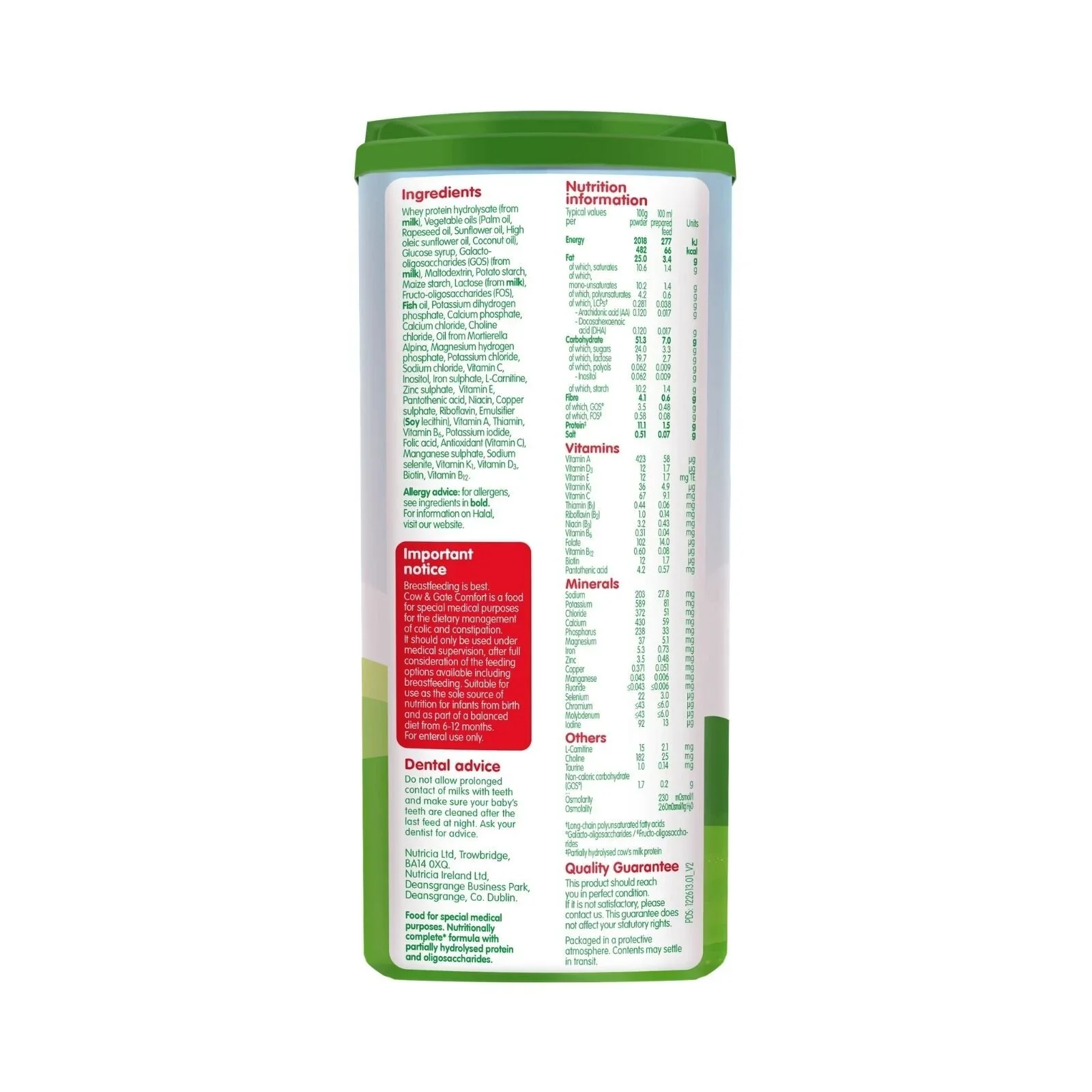 Cow & Gate Comfort Milk Formula 0-12 months - Image 3