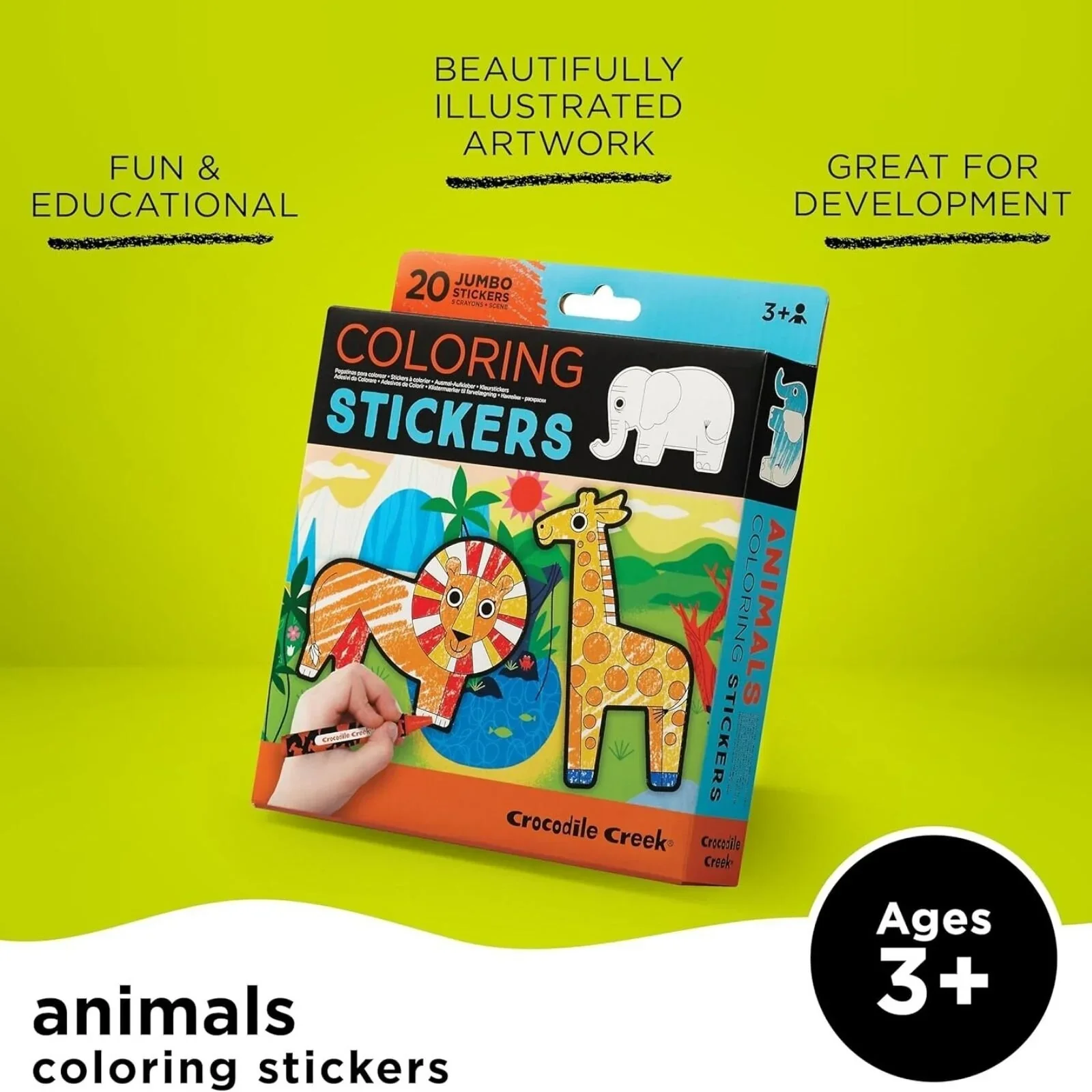Crocodile Creek Animal Colouring Stickers - Image 5