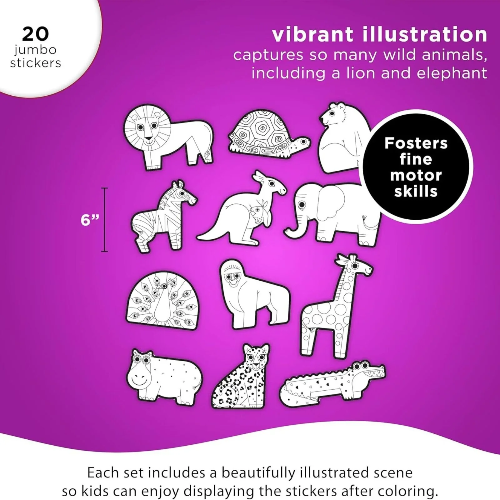 Crocodile Creek Animal Colouring Stickers - Image 6