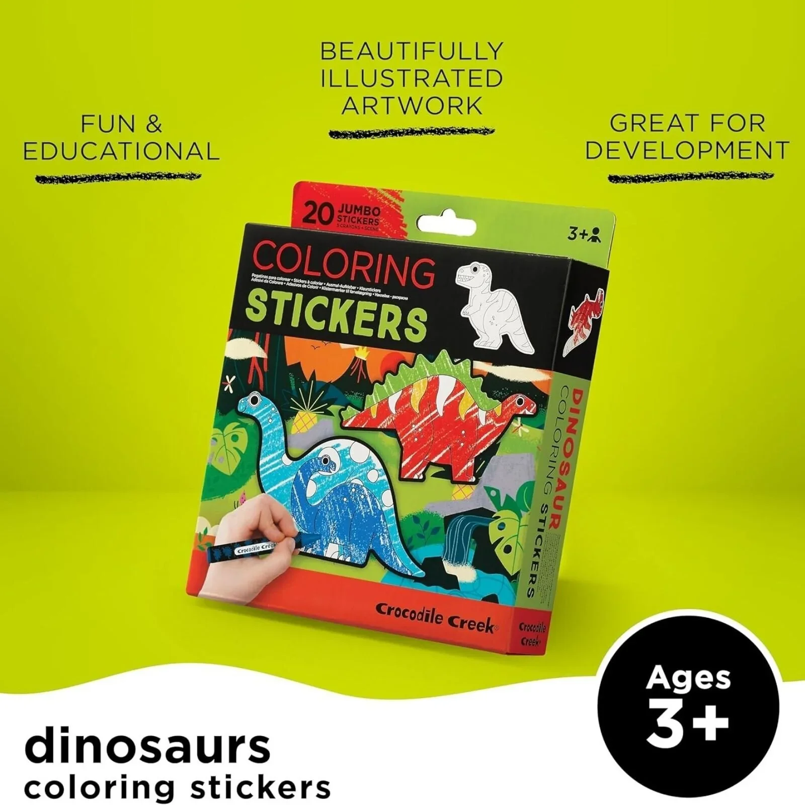 Crocodile Creek Dinosaurs Colouring Stickers - Image 4
