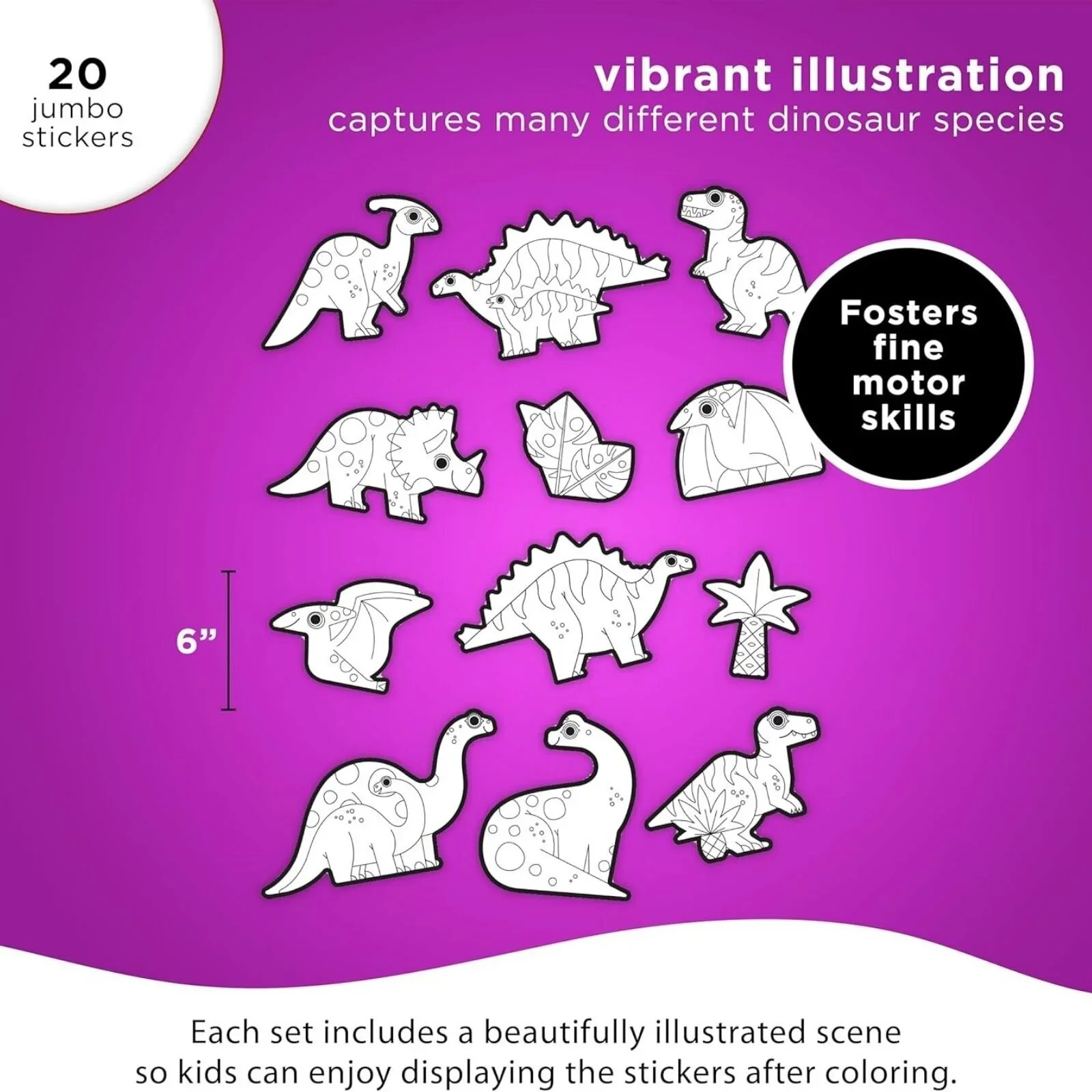 Crocodile Creek Dinosaurs Colouring Stickers - Image 5