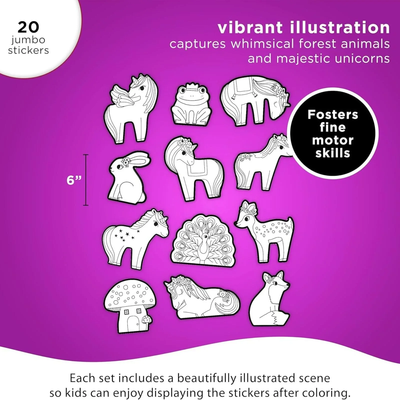 Crocodile Creek Unicorn Colouring Stickers - Image 7
