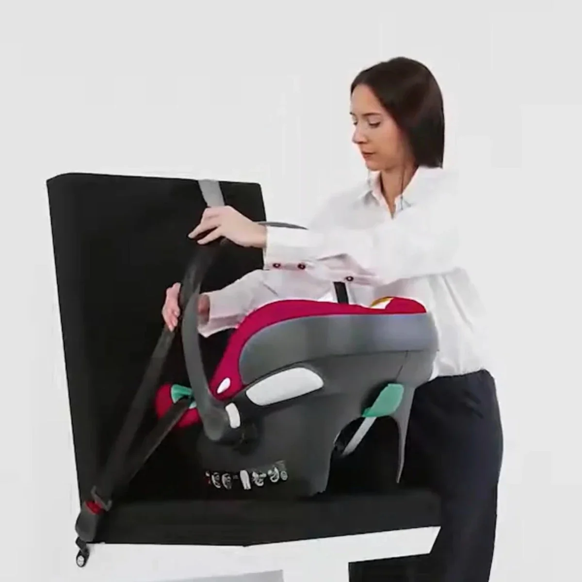 Cybex Aton B2 i-Size Infant Group 0/1 Car Seat & Base (Birth to 4 Years) - Volcano Black - Image 8